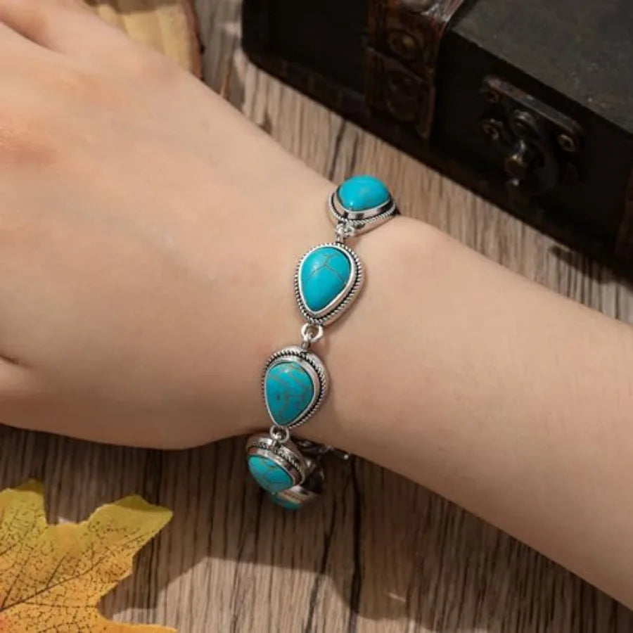 Western Navajo Jewelry Set for Women Necklace Earrings Bracelet Ring