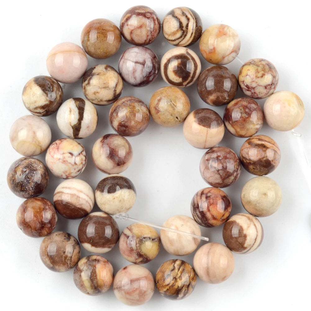 Australian Zebra Jasper Beads for Jewelry Making