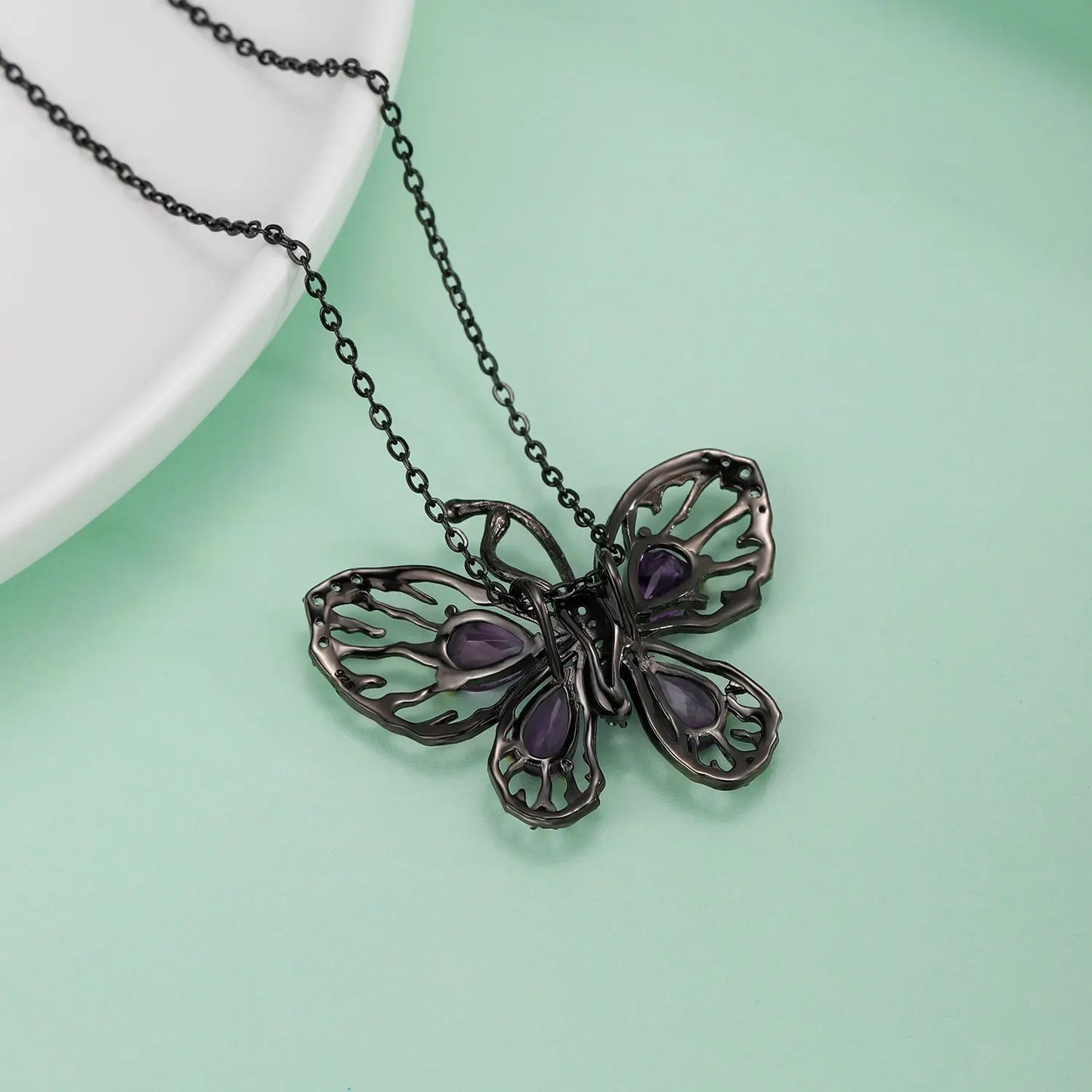 Butterfly Ruby Necklace Pendant