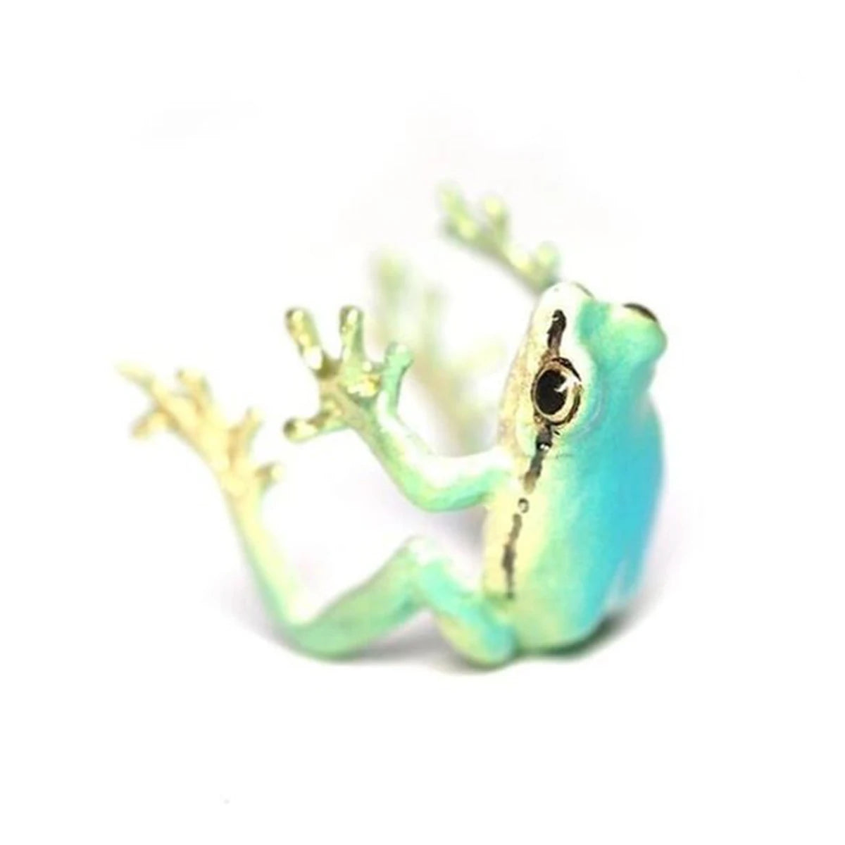 Ring Enamel Frog Open Ring 925 Silver Plating N856