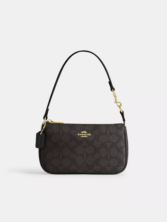 Coach Nolita Signature Canvas Clutch Bag With Logo