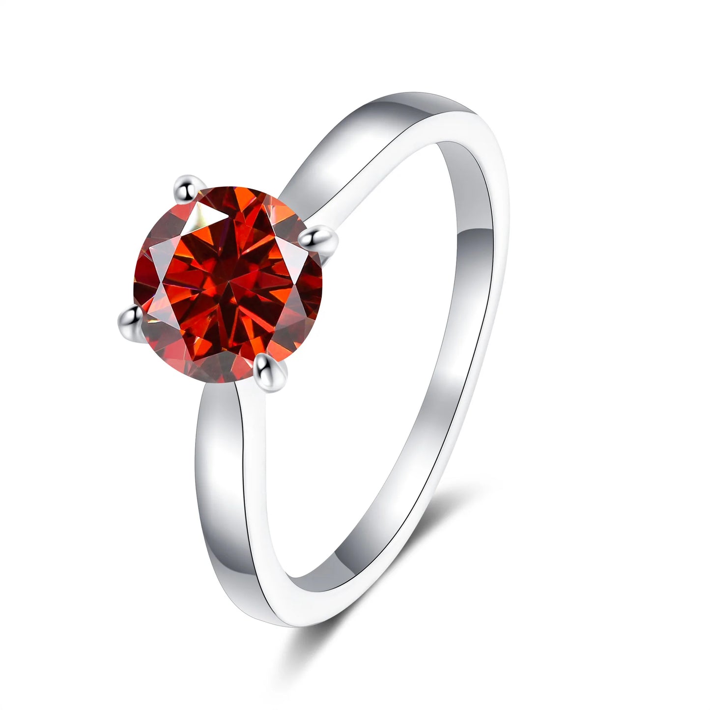 2CT Moissanite Ring in S925 Sterling Silver Ring