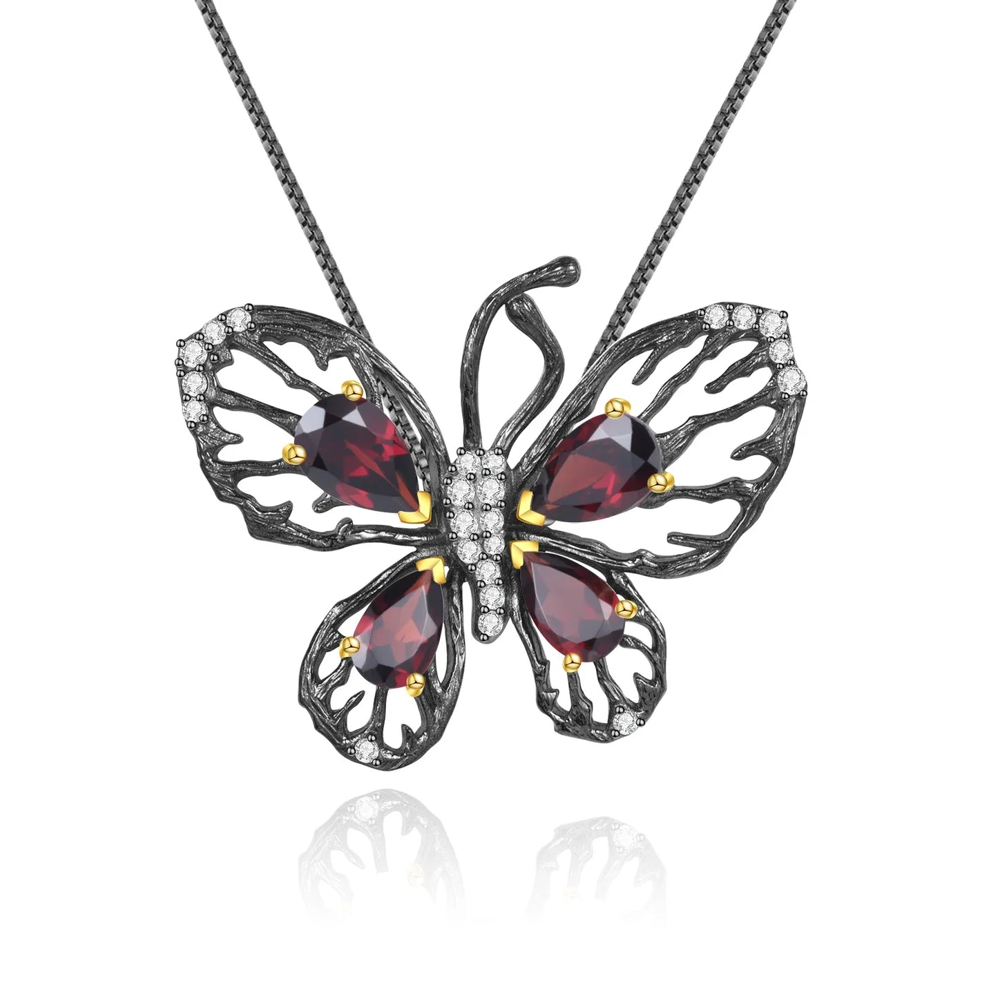 Butterfly Ruby Necklace Pendant