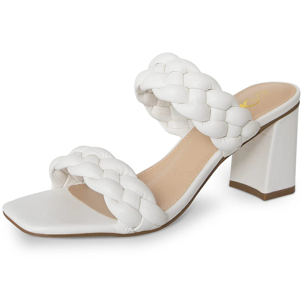 Sandals Women's Braided Heels  Open Toe