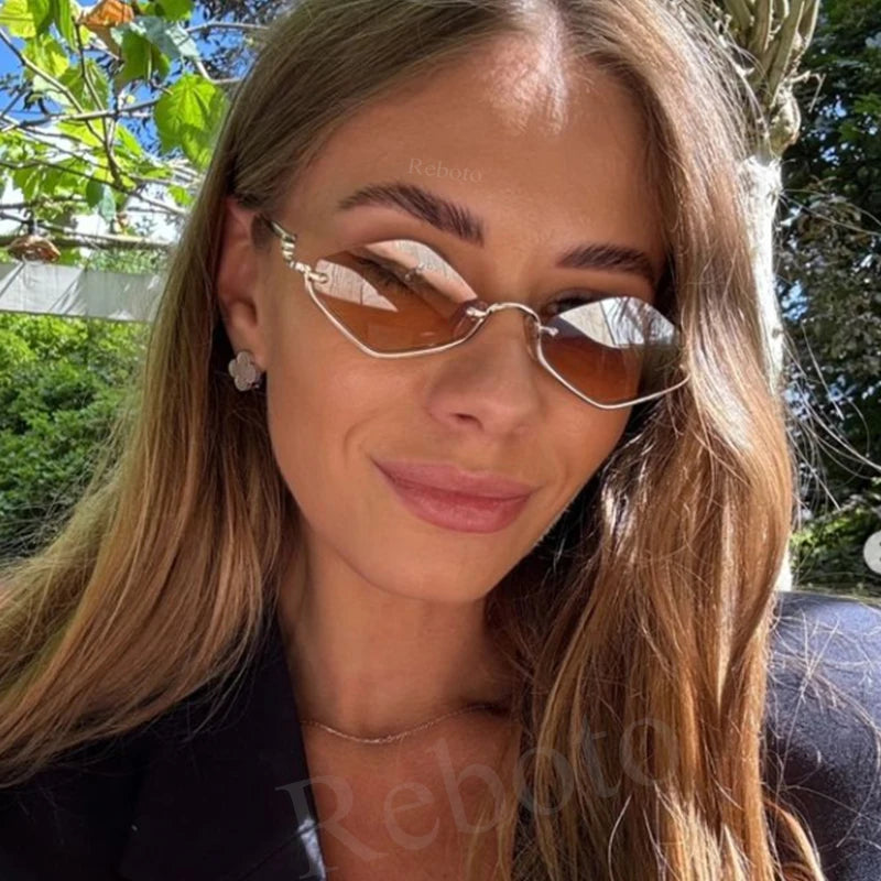 Sunglasses Metal Half Frame