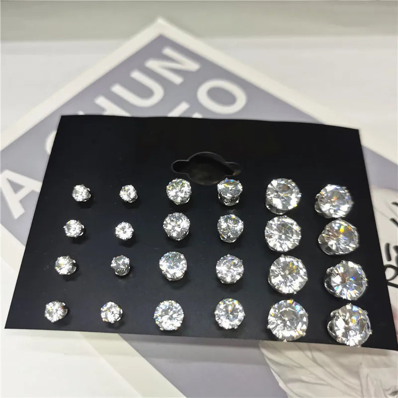 Earrings Stainless Steel Claw Set