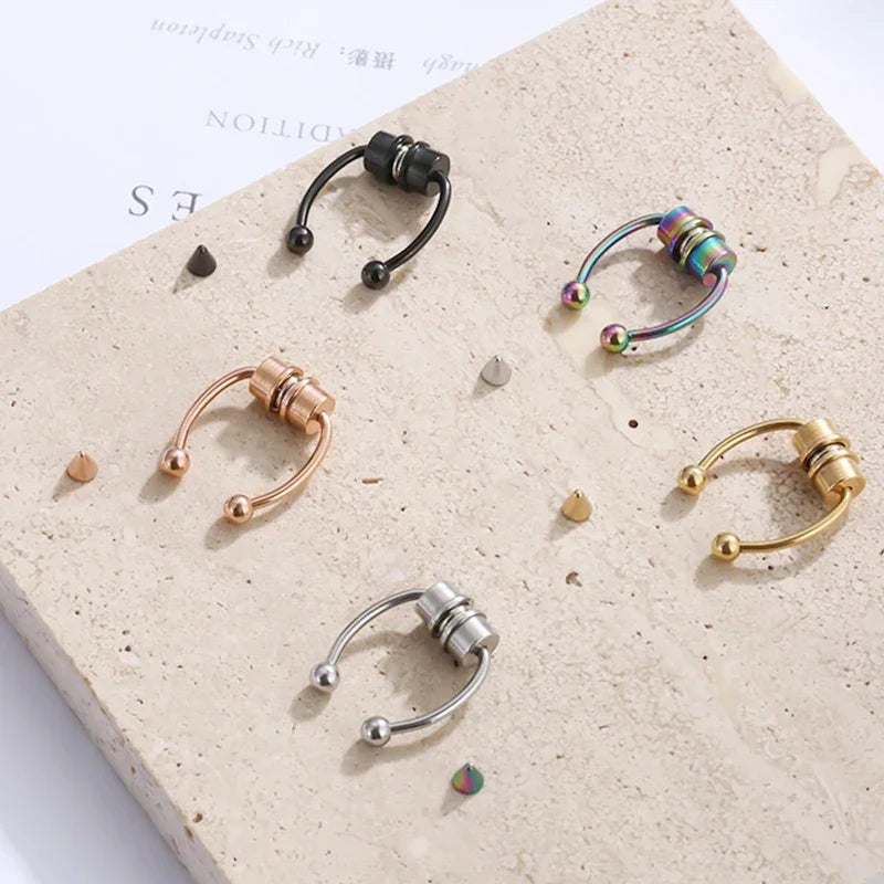Nose Ring Hoop Magnetic Clip Non Piercing Jewelry