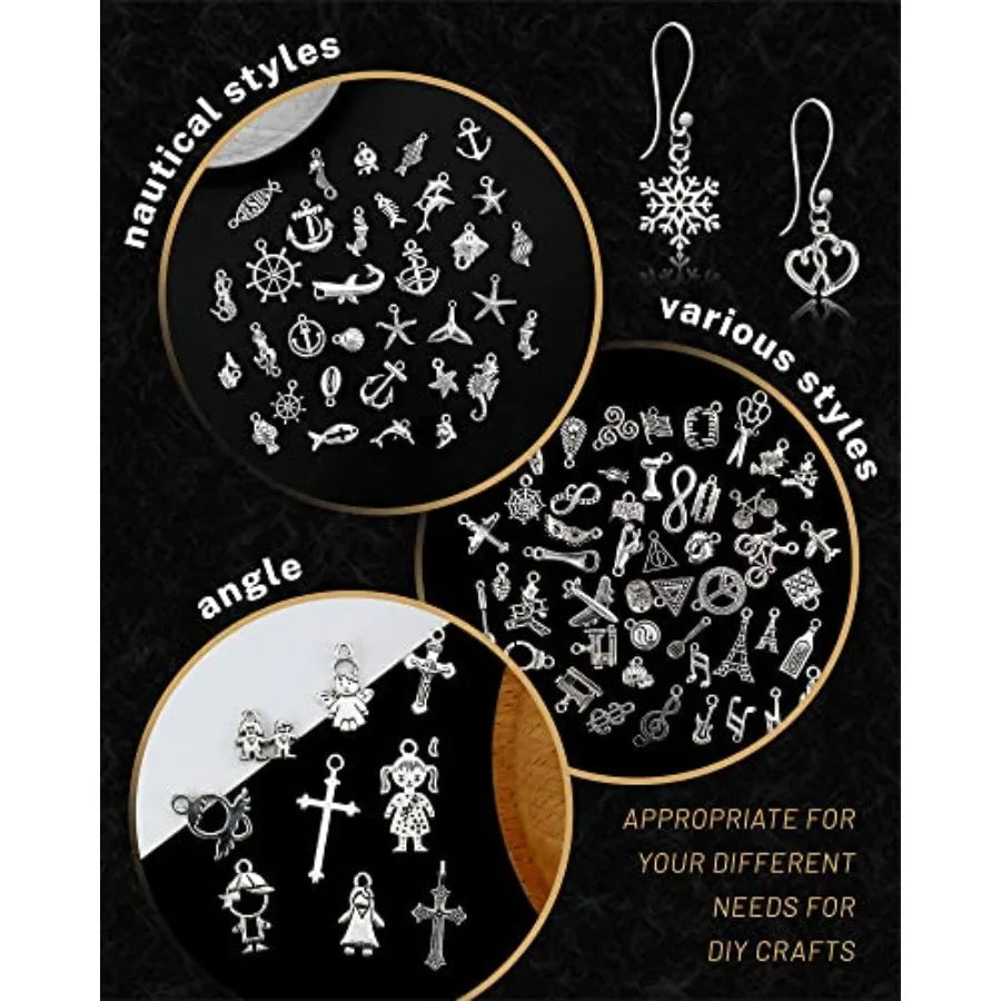 Tibetan Silver Alloy Charms and Pendants for Jewelry Making