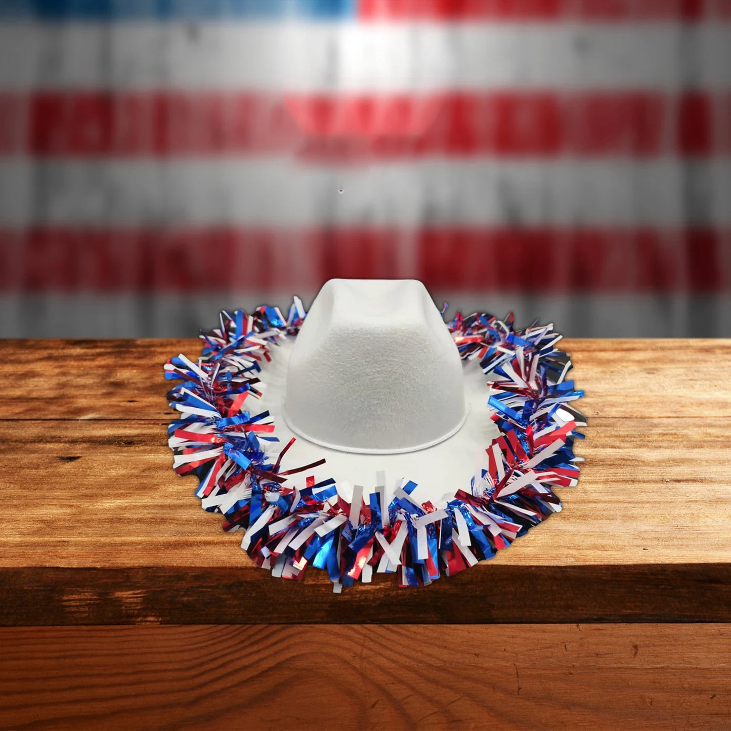 Patriotic American Flag Cowboy Hat With Stars And Stripes For 4th Of July