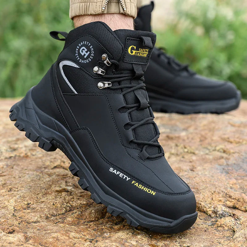 Men's Steel Toe Work Boots Waterproof Safety Shoes