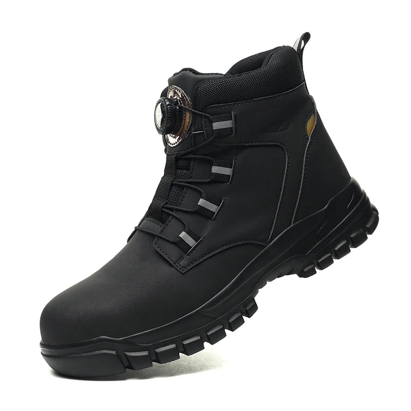 Safety Boots Men Indestructible Steel Toe Work Shoes