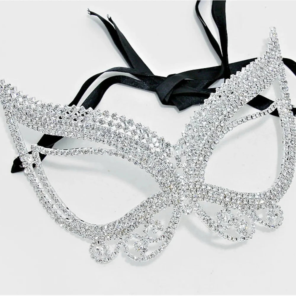 Cosplay Rhinestone Half Face Carnival Mask