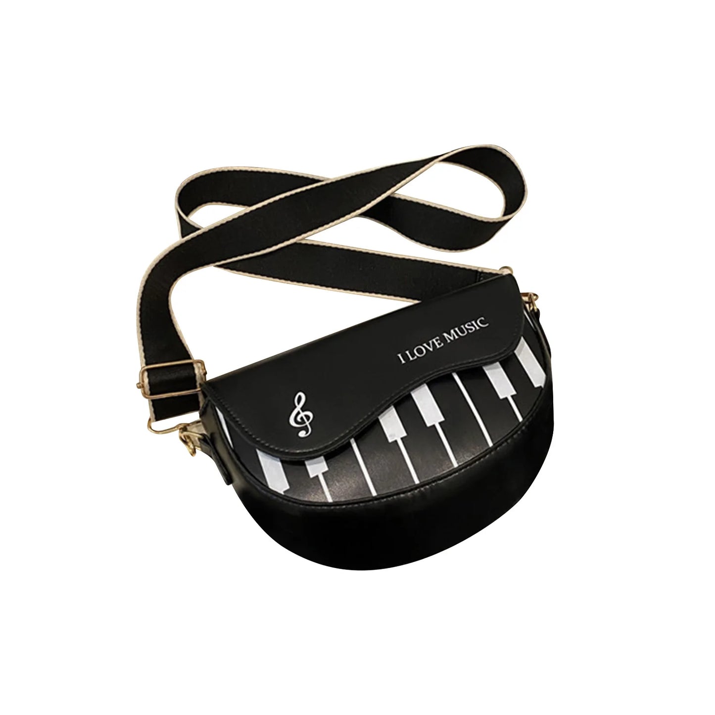 Shoulder Purse Musical Notes