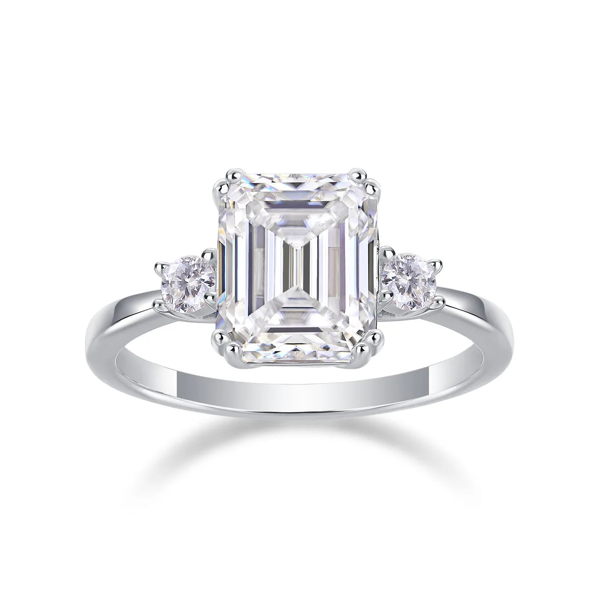 Moissanite Ring 925 Sterling Silver