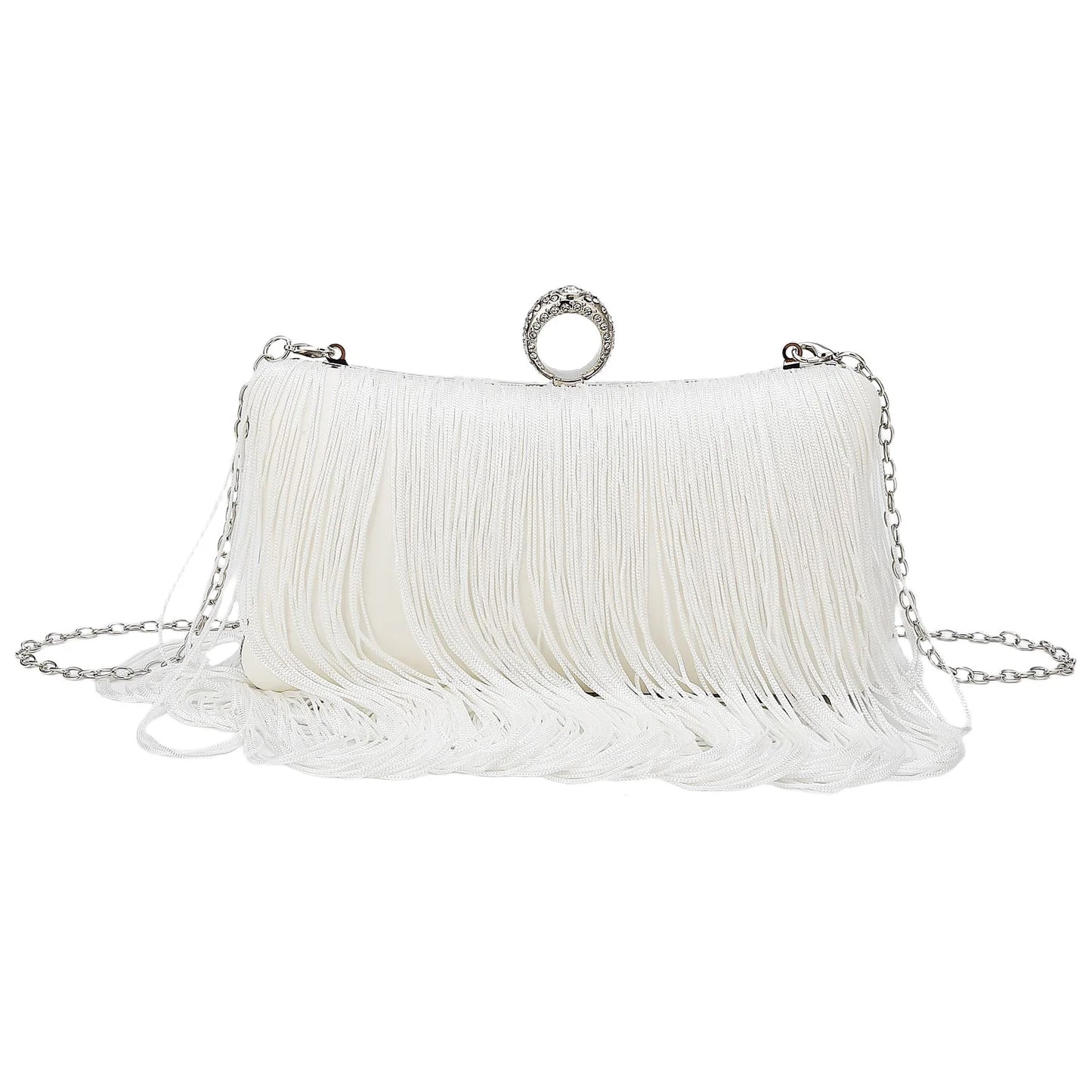 Evening Tassel Beaded Clutch Bag For Women Crossbody Party