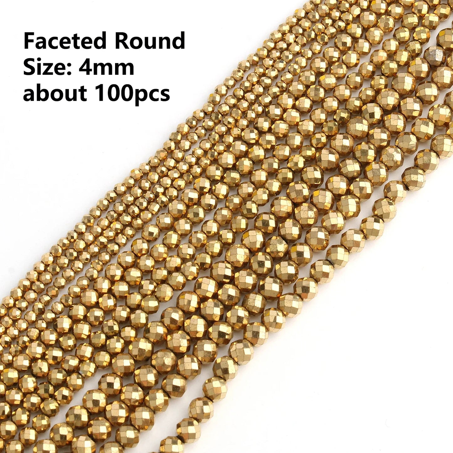 GMB724 Real Gold Plated Hematite Beads Irregular Heart Cube Rondelle