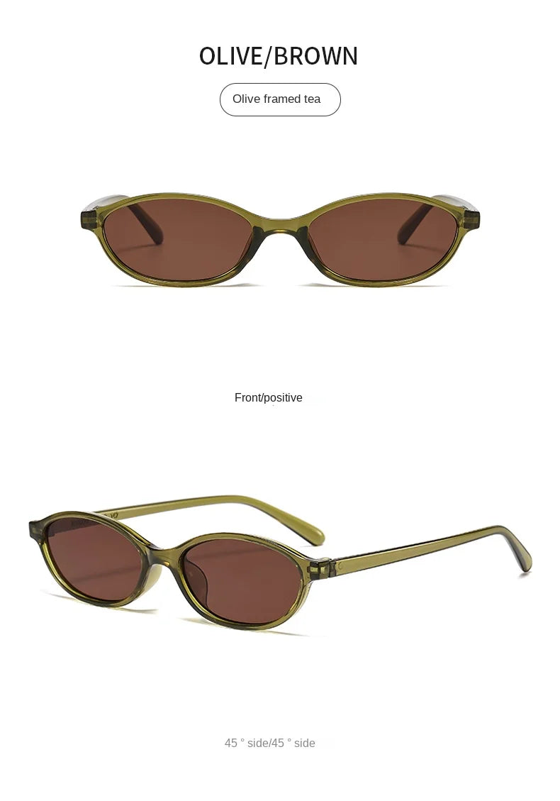 Oval Frame Sunglasses Women Trendy Small Frame