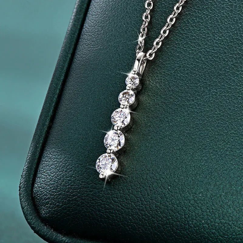 Moissanite Pendant Necklace D VVS1 14K Gold Filled