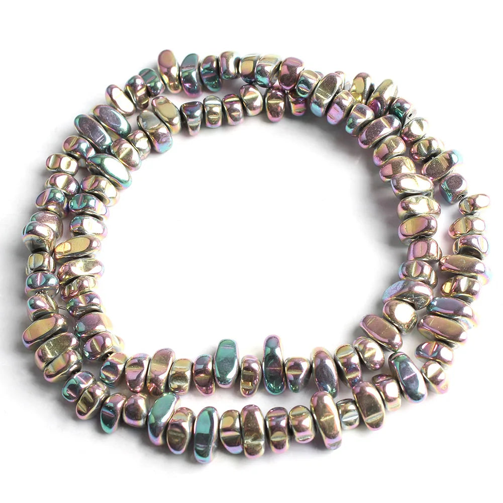 TANANTA Gold Plated Hematite Loose Spacer Beads for Jewelry Making