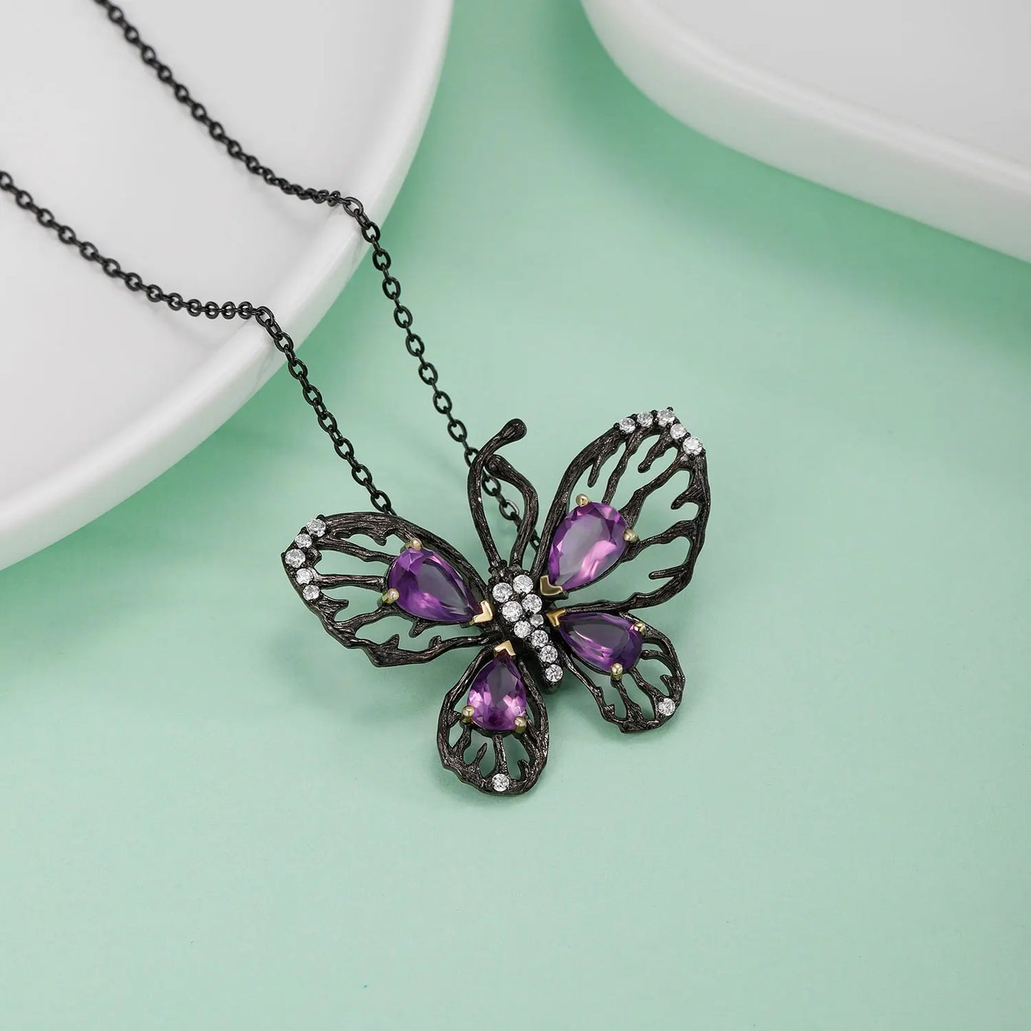 Butterfly Ruby Necklace Pendant