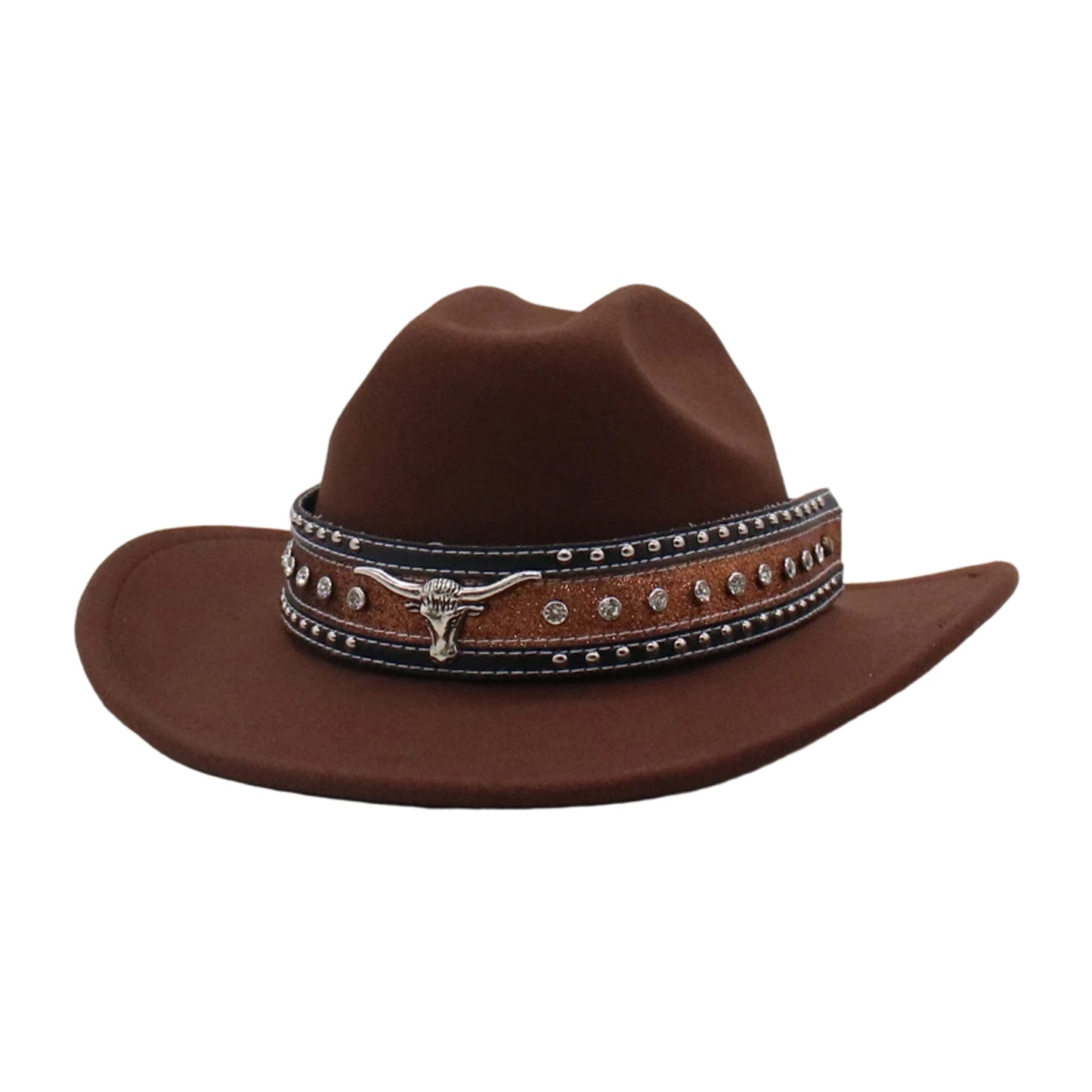 Hat Fashion Rhinestone Wide Brim Cowboy