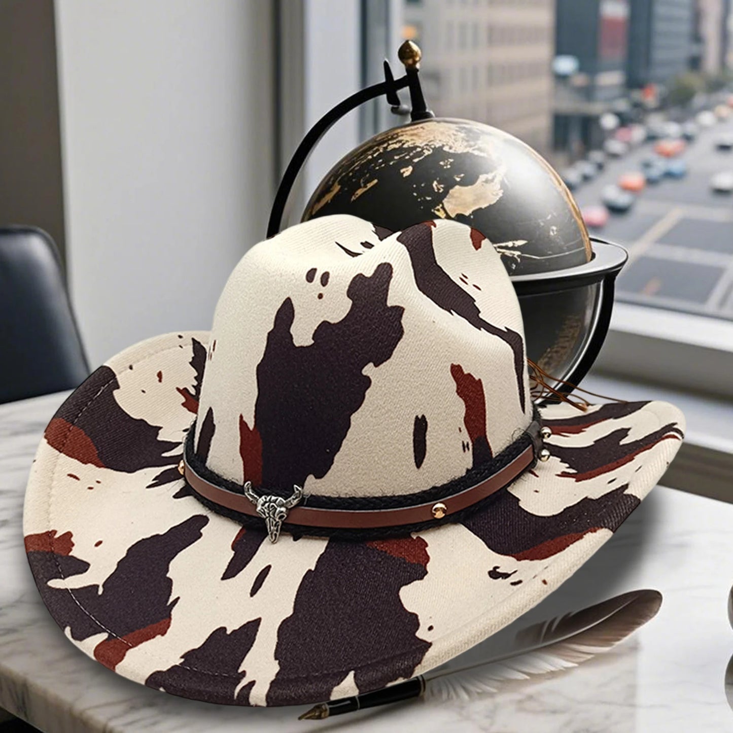 Western Cowboy Hat Cow Print