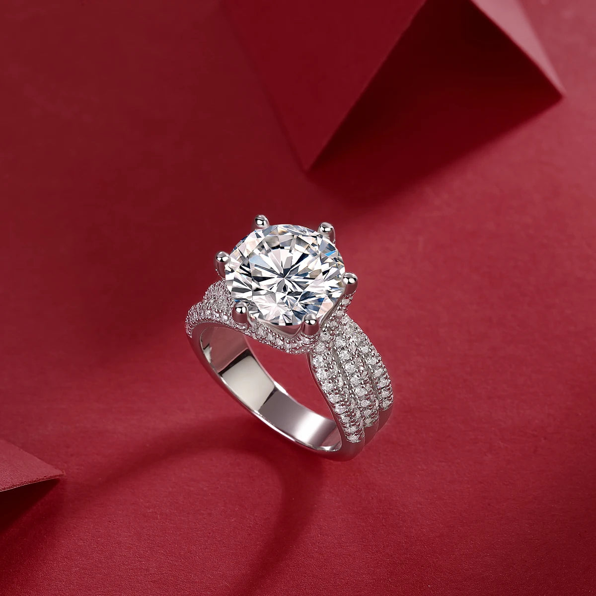 5ct Moissanite Ring 925 Sterling Silver
