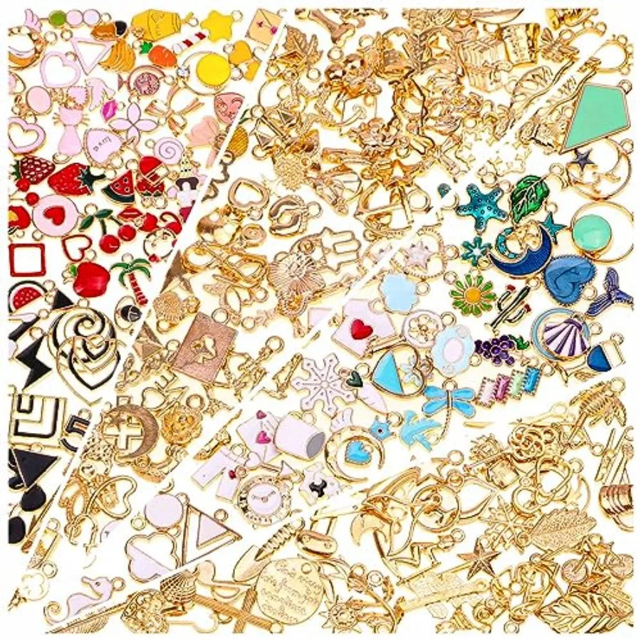 Jewelry Charms 200Pcs Bulk DIY Earrings Bracelets Necklaces