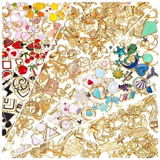 Jewelry Charms 200Pcs Bulk DIY Earrings Bracelets Necklaces