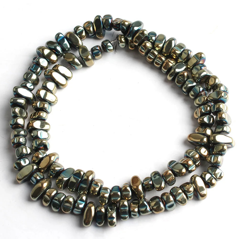 TANANTA Gold Plated Hematite Loose Spacer Beads for Jewelry Making