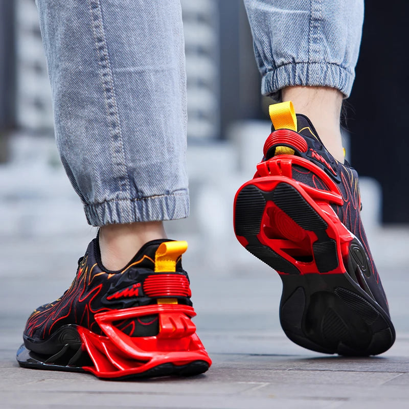 Men Casual Breathable Sneakers Lace Up Running Shoes
