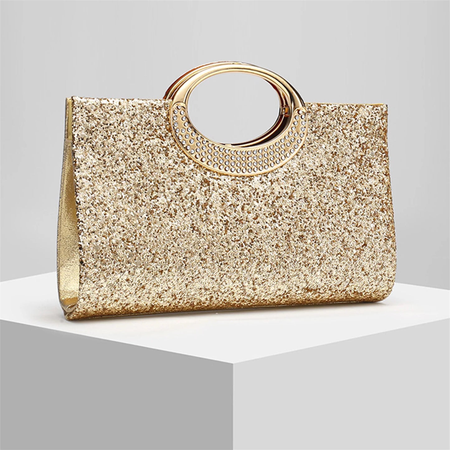 Clutch Rhinestone Embellished Velvet