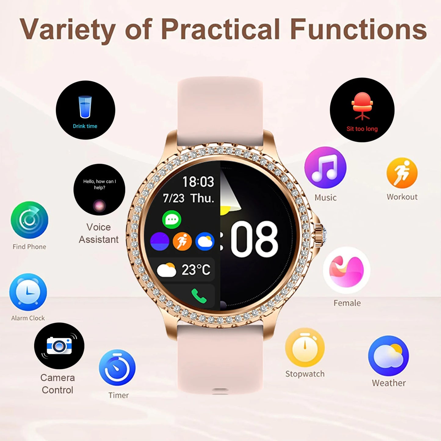 INNOFOVO  Smart Watch Fitness Tracker With Wireless Calls