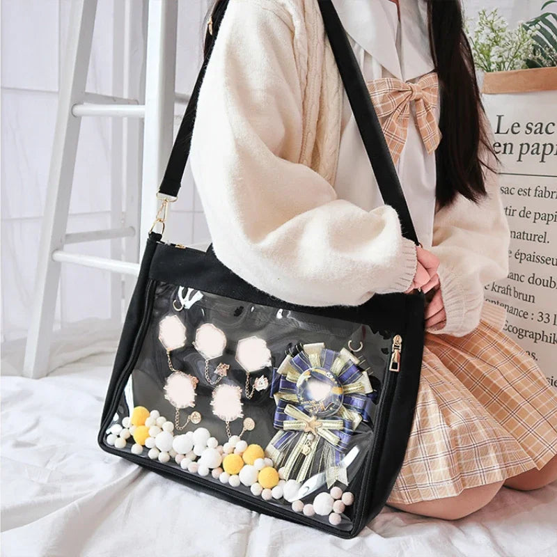 Purse with Transparent Tote