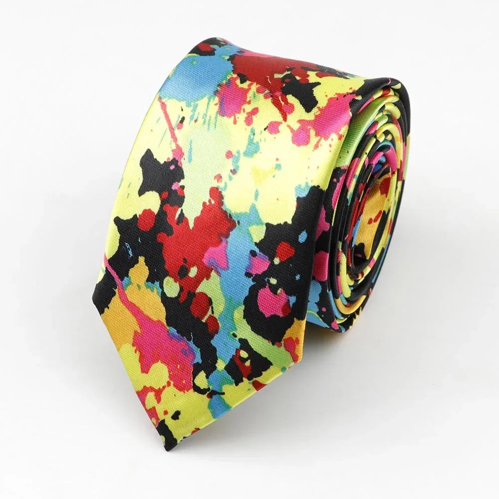 Necktie Musical Notes Printed With Piano Guitar Pattern