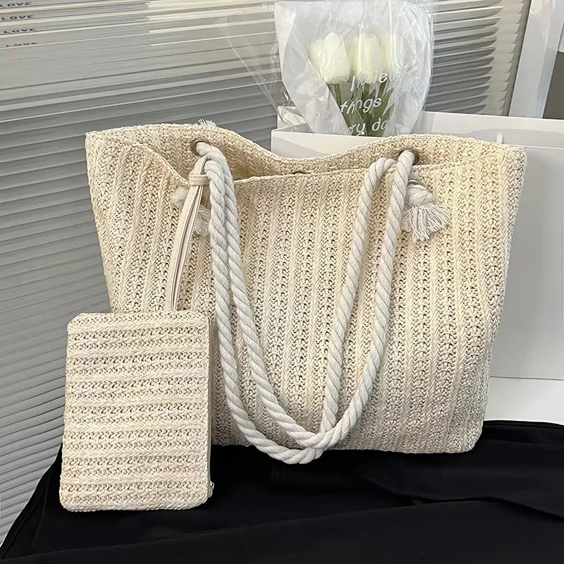 Tote Straw Beach Bag