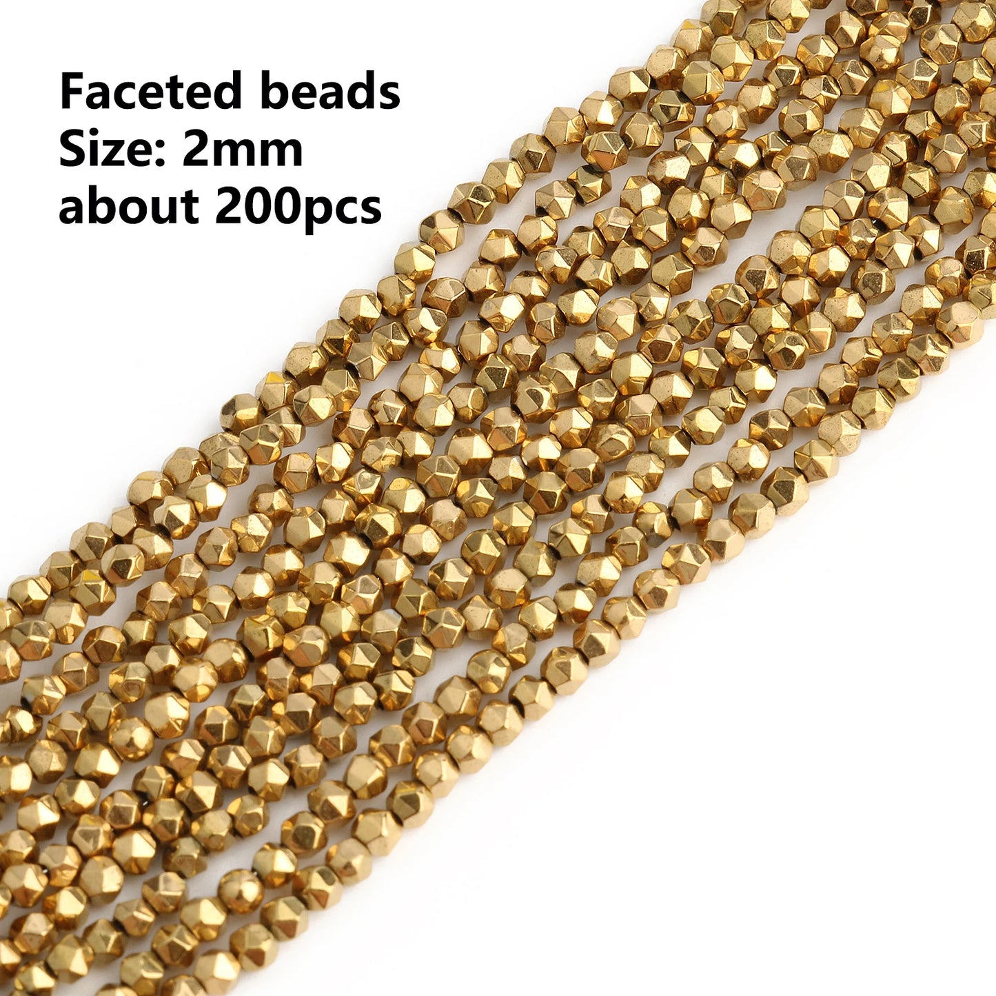 GMB724 Real Gold Plated Hematite Beads Irregular Heart Cube Rondelle