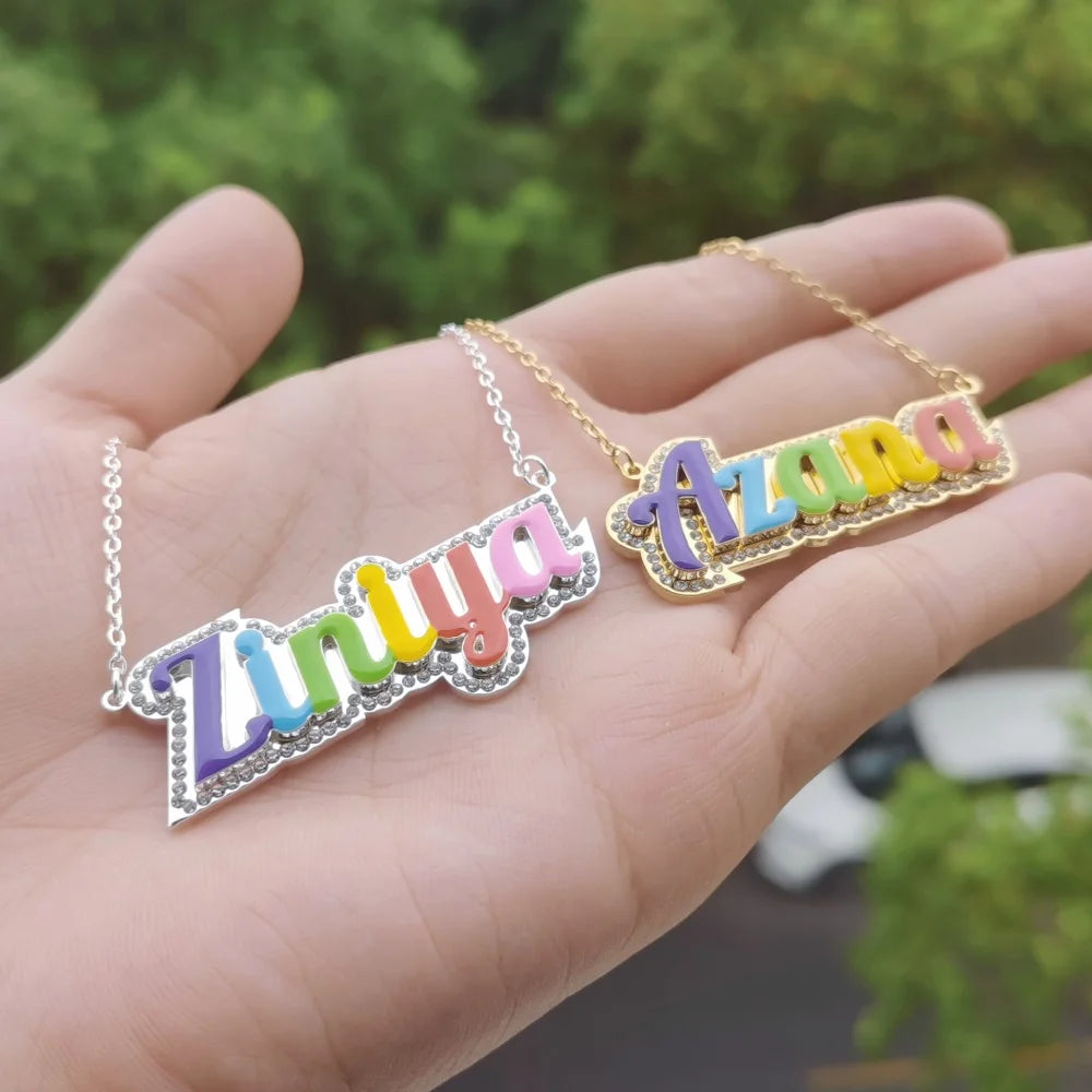 Necklace Rhinestone Stainless Steel Jewelry
