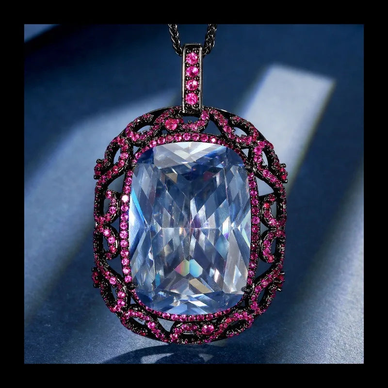 Copper Bottom Gold Plated Pendant Necklace With Zircon