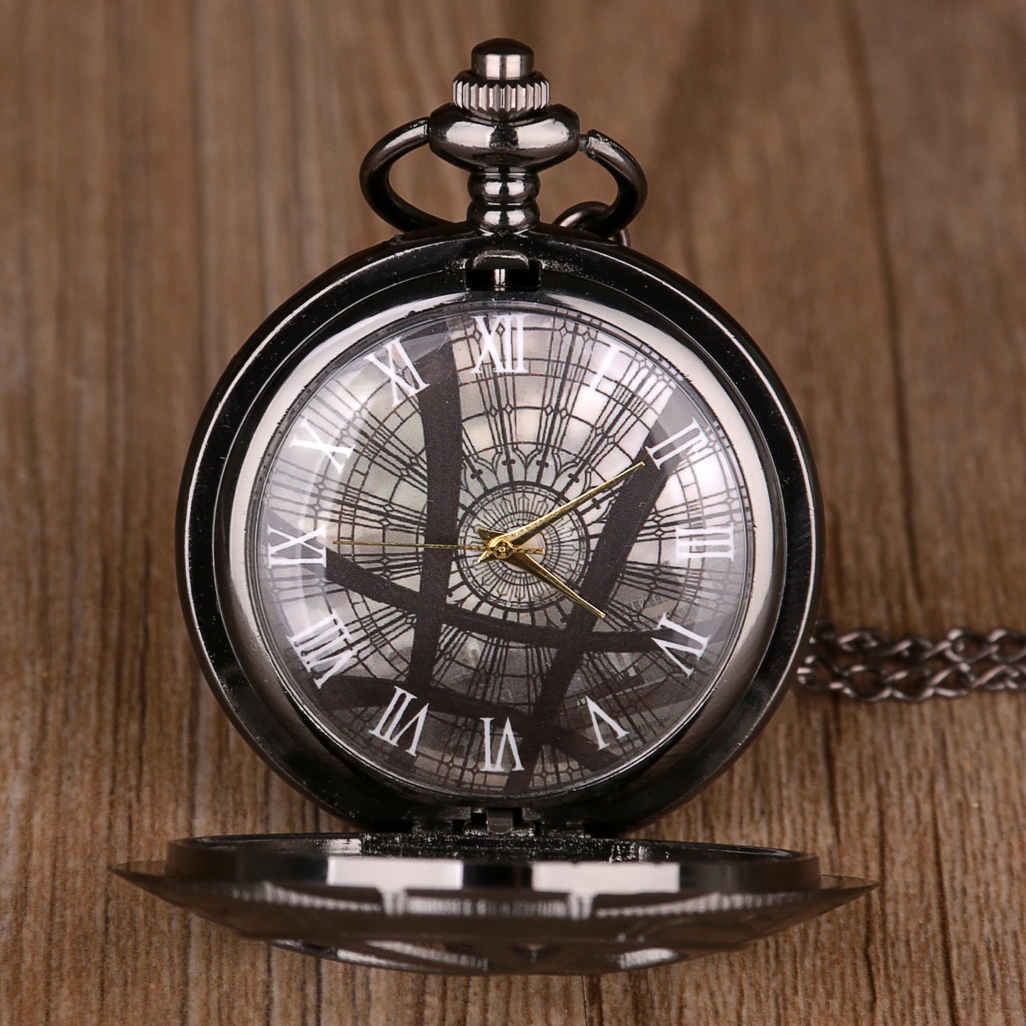 Watch Bronze Eyes Design Quartz Necklace Chain