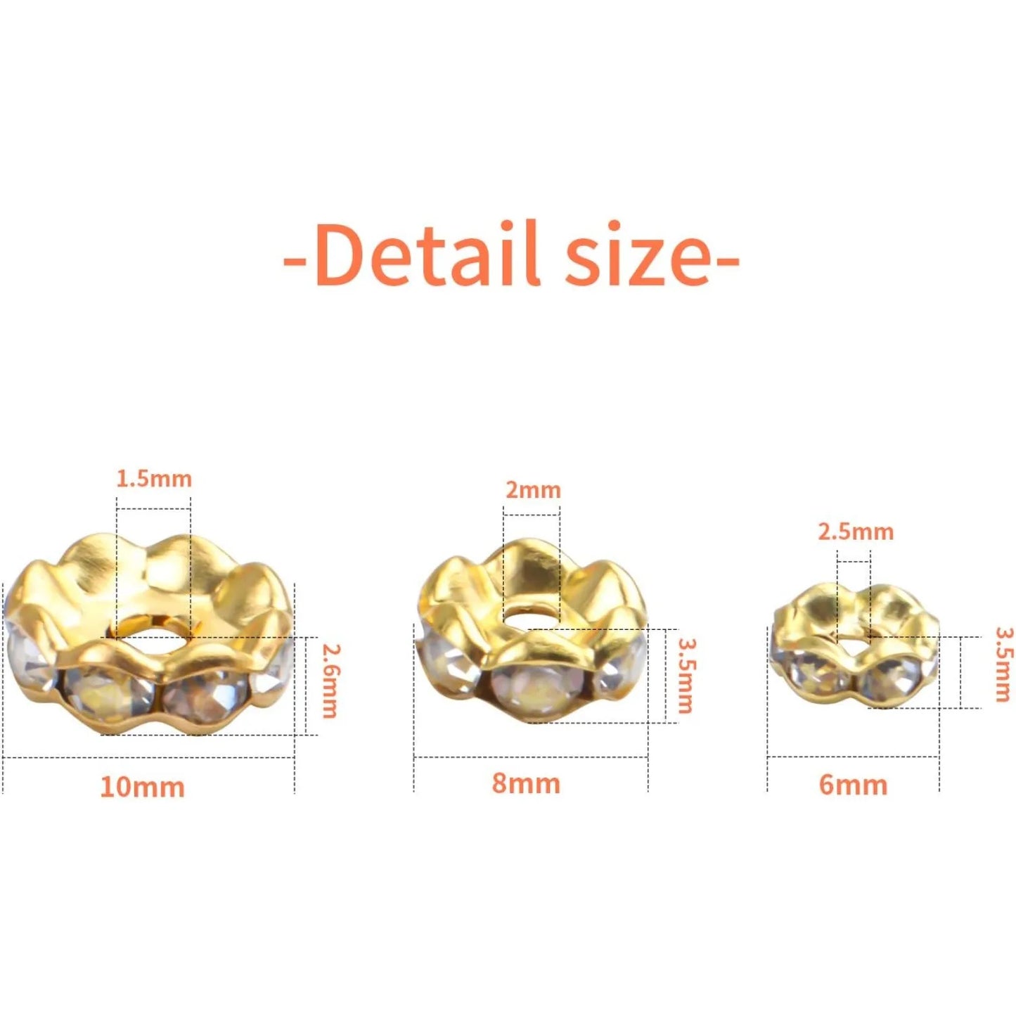 Crystal Spacer Beads Rondelle Set For Jewelry Making