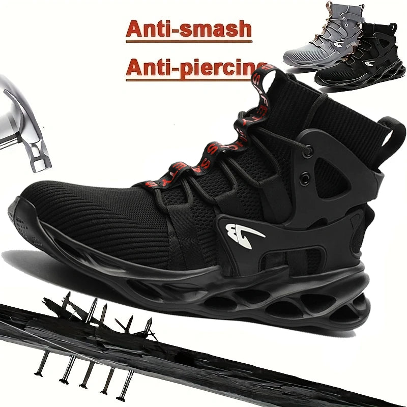 Mens Breathable Anti Puncture Safety Shoes