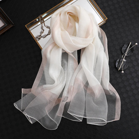 Women Silk Scarf Hijab Headscarf Fashion Shawl For Summer