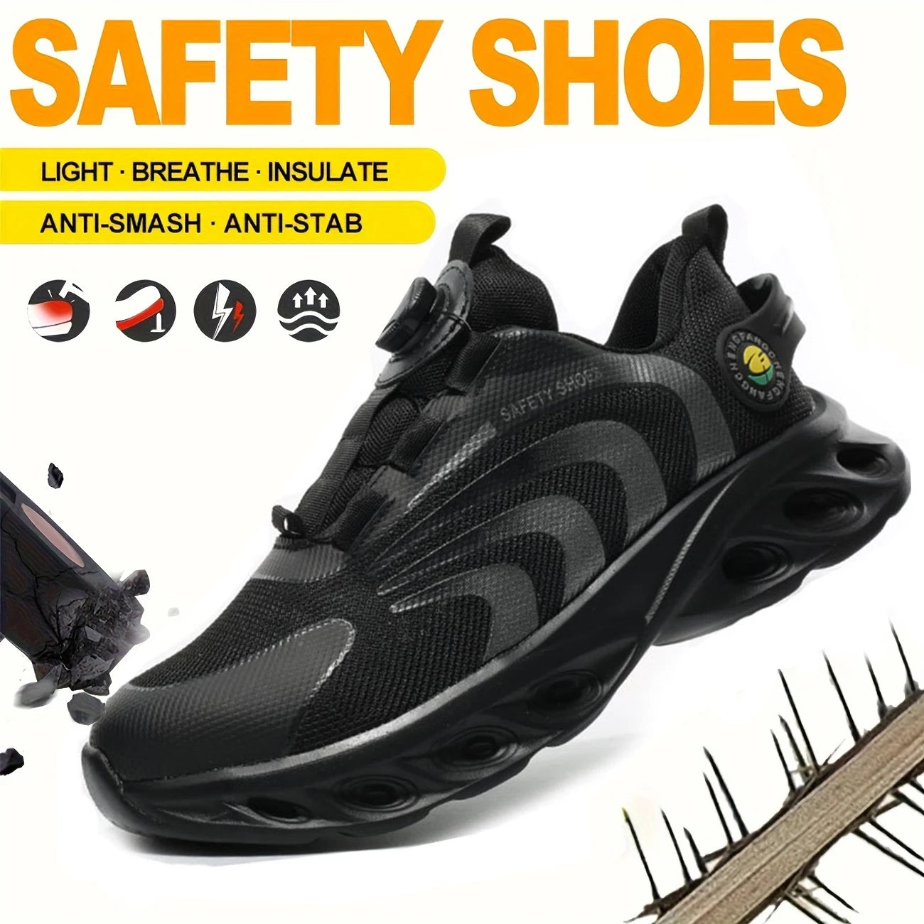 Mens Safety Shoes Anti Puncture Anti Smash