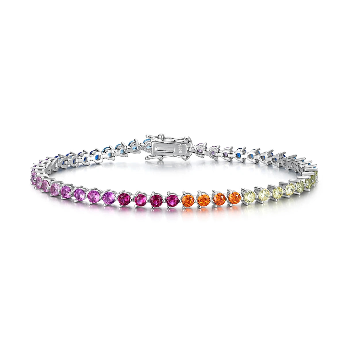 S925 Silver Color Tennis Bracelet 18k Gold-plated