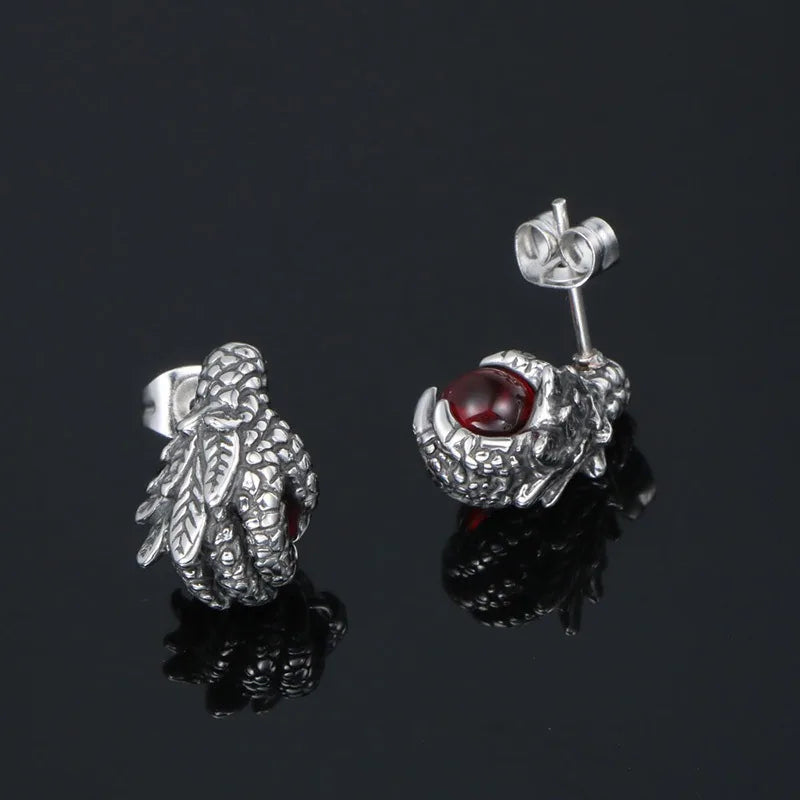 Earrings 3D Dragon Claw Studs