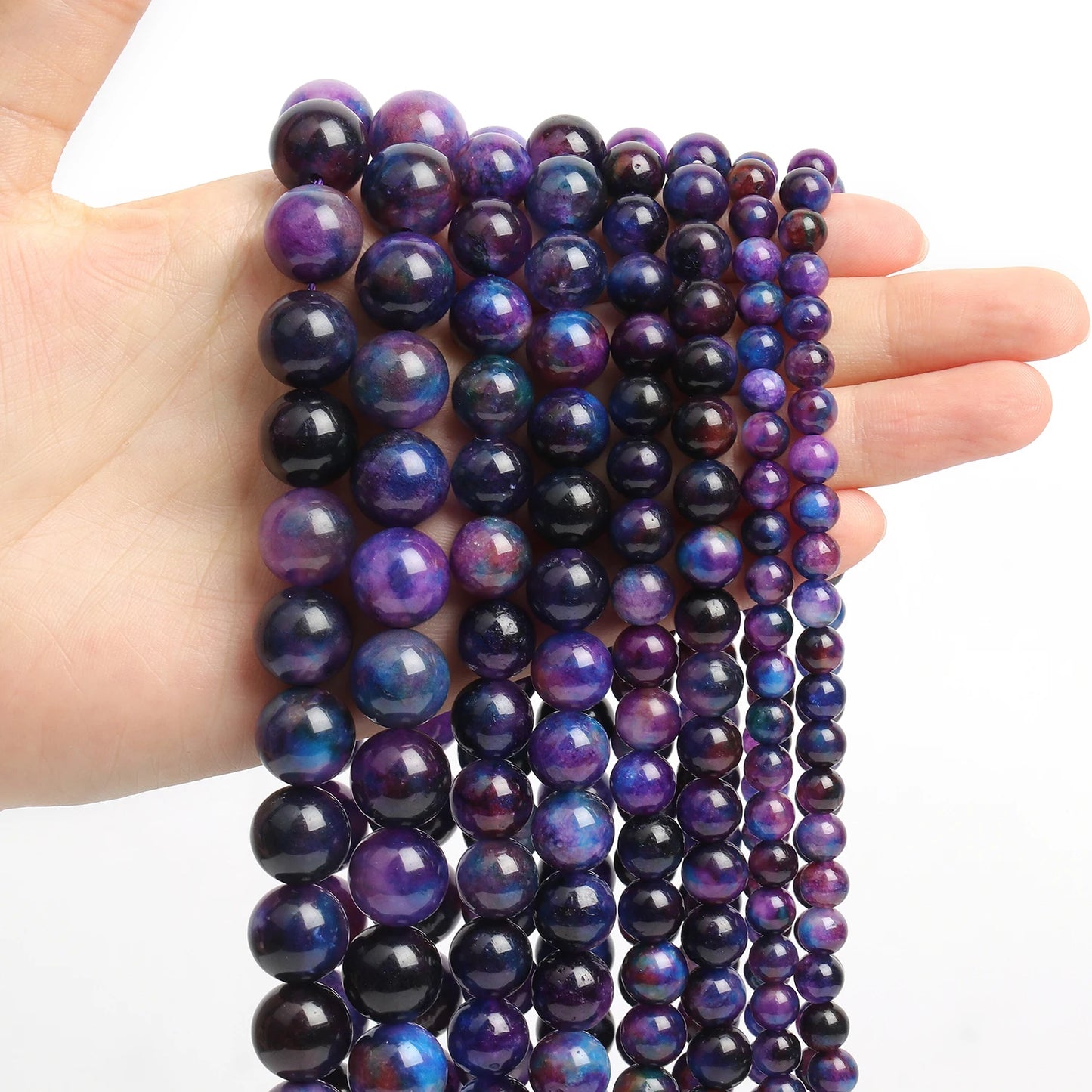 Natural Stone Round Beads Yooperlite Fire Sodalite Loose Spacer Beads