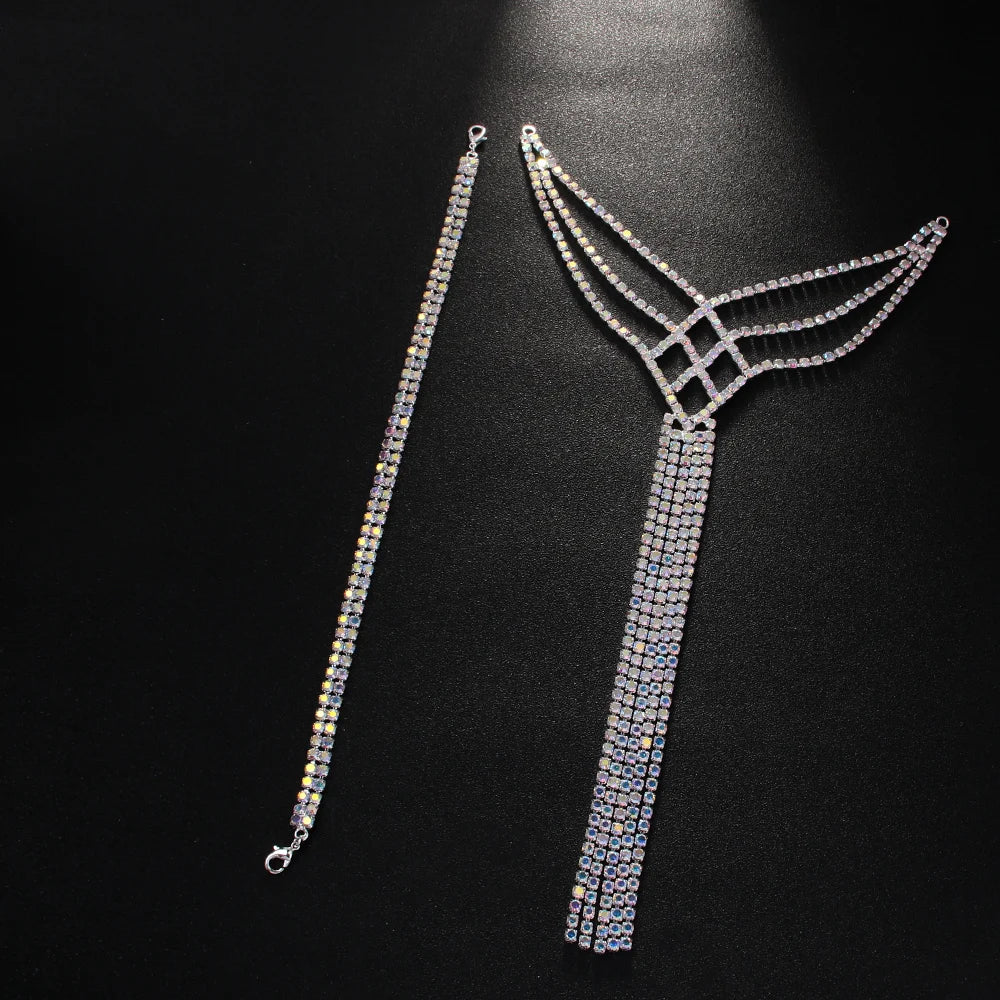 Back Chain Body Jewelry With Tassels
