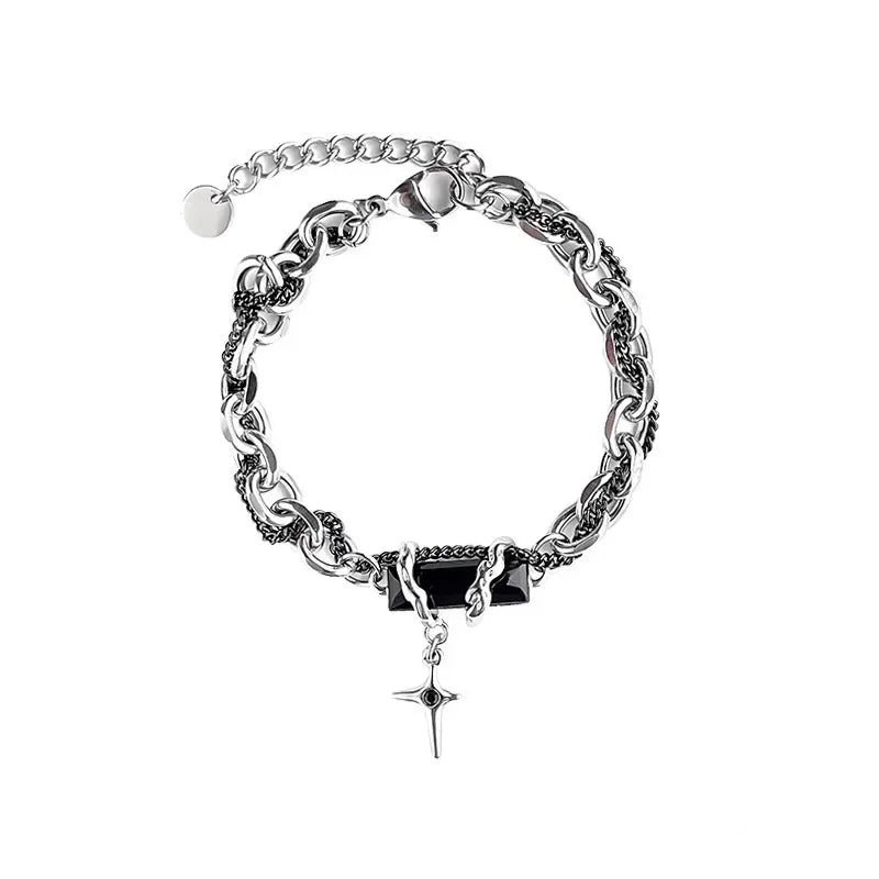 Bracelet Stainless Steel Zircon Star Chain Bracelet