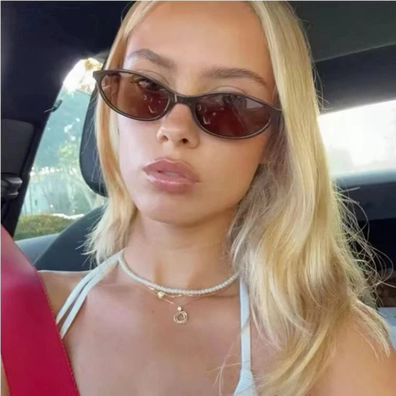 Oval Frame Sunglasses Women Trendy Small Frame